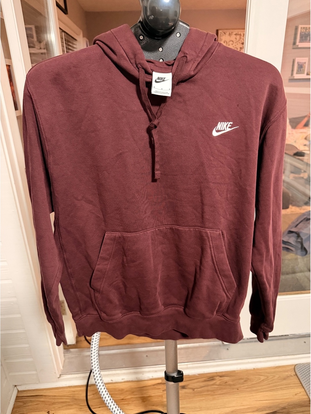 Nike burgundy pullover hoodie